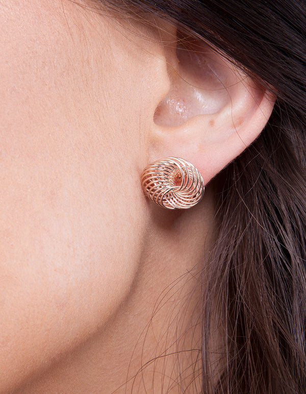 Rose Gold Disco Twist Earring Pack