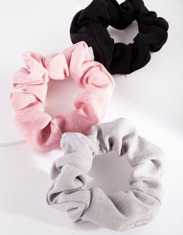 Classic Linen Scrunchie 3 Pack