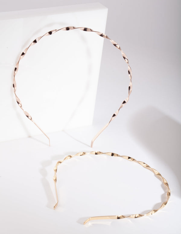 Metal Twist Headband 2 Pack