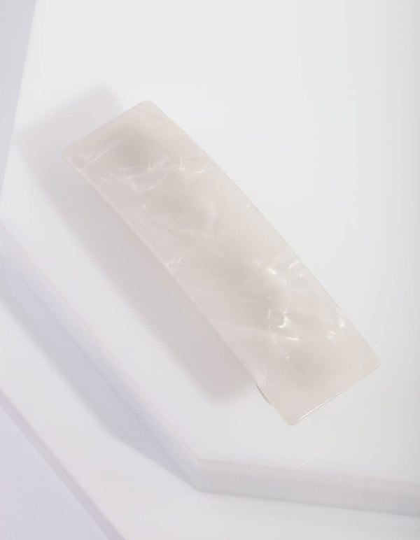 Rectangle Pearlescent Hair Clip