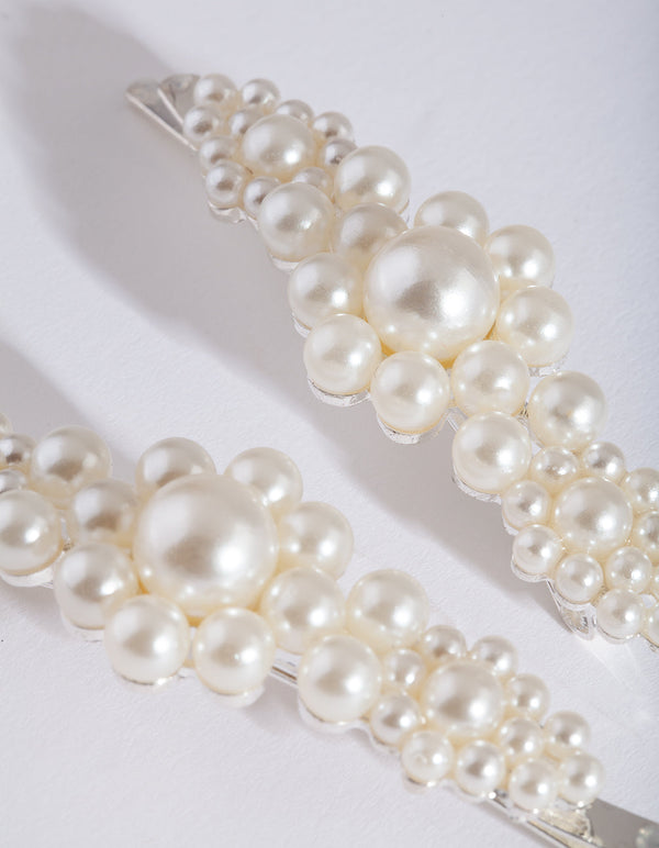 Pearl Cluster Hair Clip 2 Pack