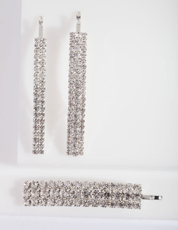 Diamante Mix Haarclip 3-pack