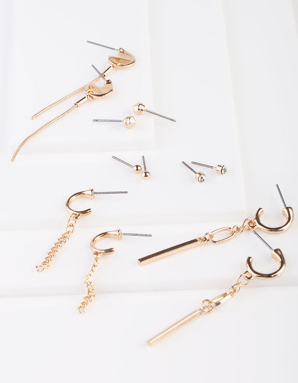 Gold Stud Earring Pack