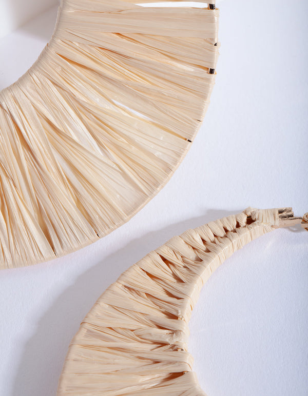 Raffia Oversized Hoop Earrings