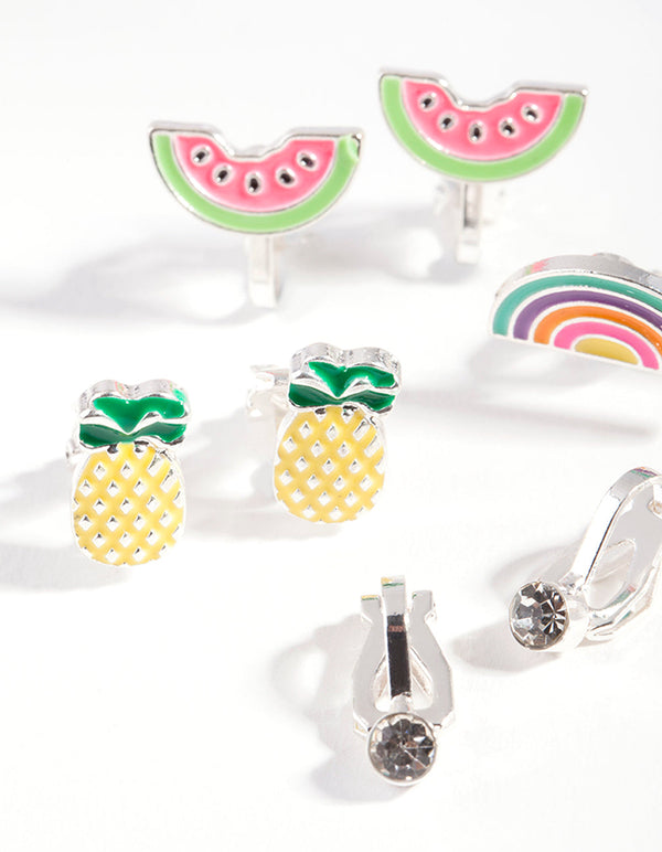 Kids Fruity Clip-On Earring 5 Pack
