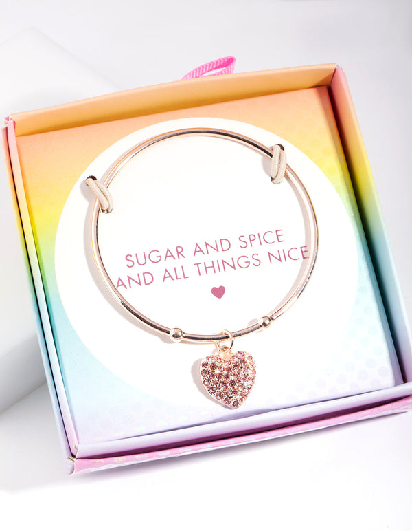Bransoletka dla dzieci z różowego złota z diamentami Sugar & Spice