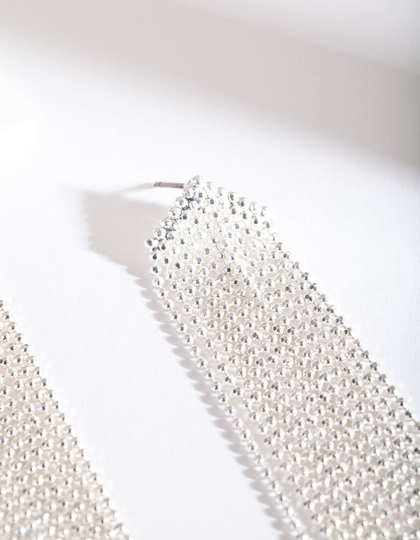 Silver Chain Tassel Earrings
