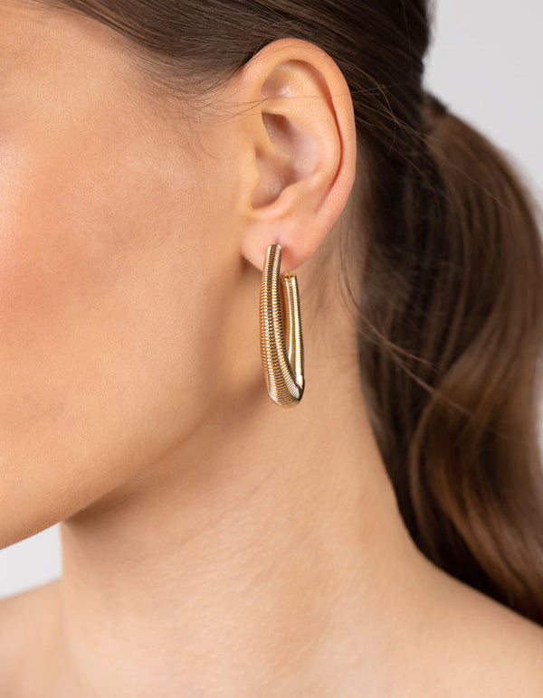 Gold Spiral Hoop 3 Pack