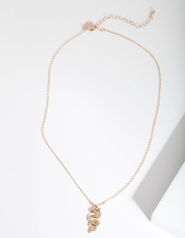 Gold Short Dragon Necklace