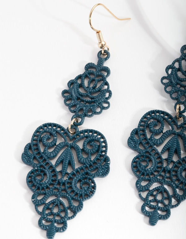 Blue Drop Earrings