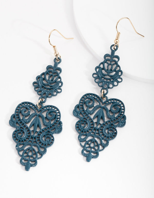 Blue Drop Earrings