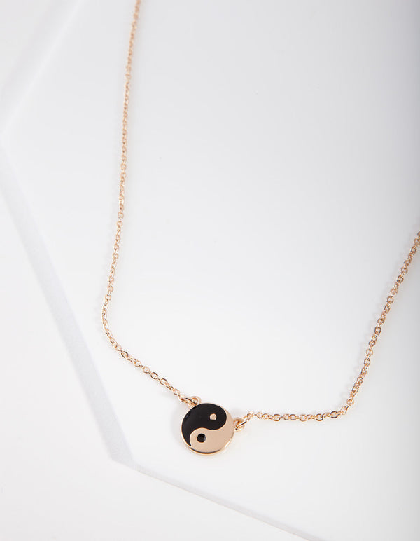 Black Yin Yang Necklace