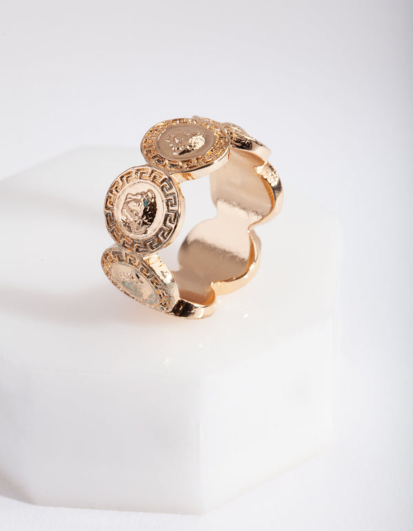 Gold Medusa Ring