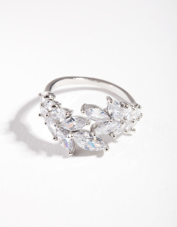 Cubic Zirconia Navette Wrap Ring