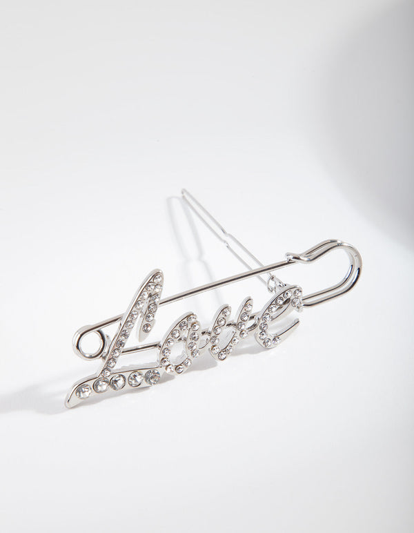 Spinka do włosów Silver Love Safety Pin
