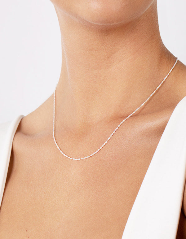 Sterling Silver Twisted Necklace