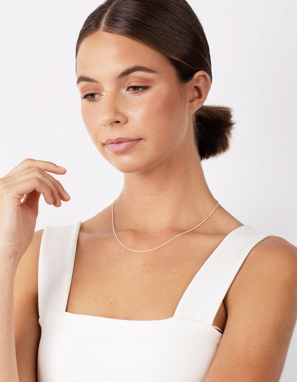Sterling Silver Twisted Necklace