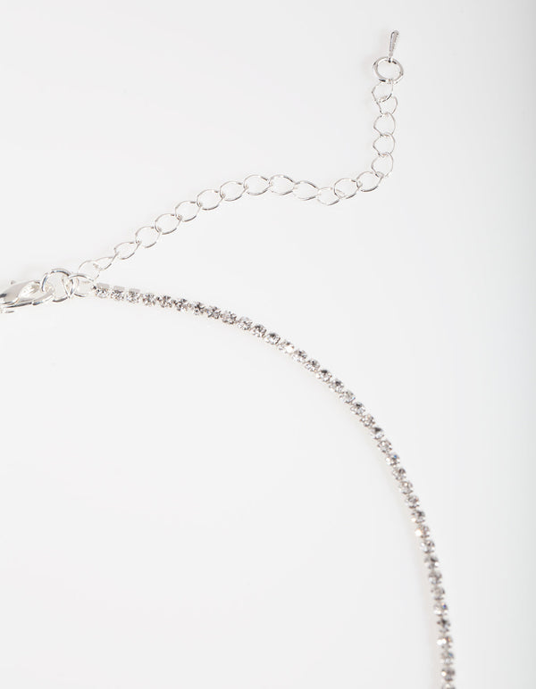 Silver Diamante Jewellery Set