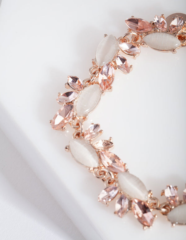 Rose Gold Pink Gem Bracelet