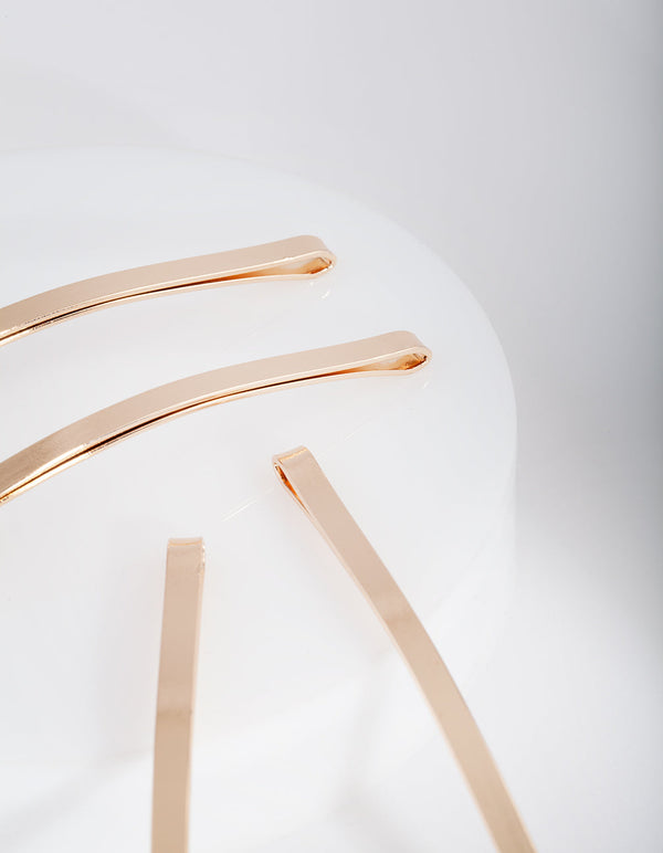 Gold Long Hair Slides 4-Pack