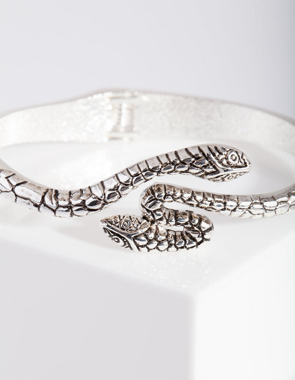 Antique Silver Snake Bangle