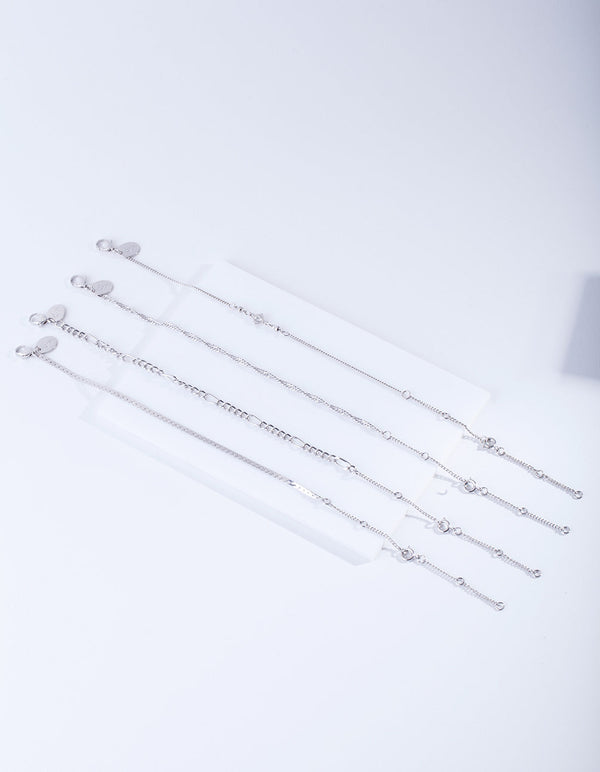 Diamante Mixed Chain Bracelet Anklet Pack