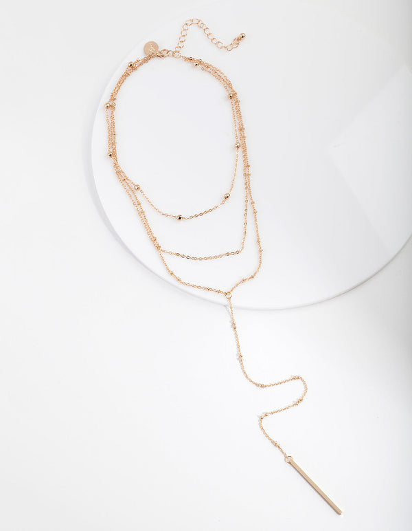 Gold Fine Chain Choker Necklace