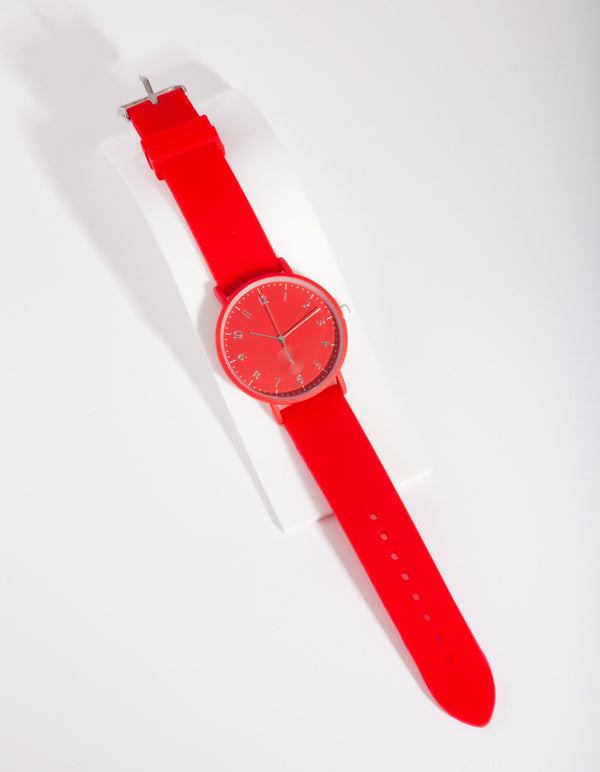 Red Silicone Watch