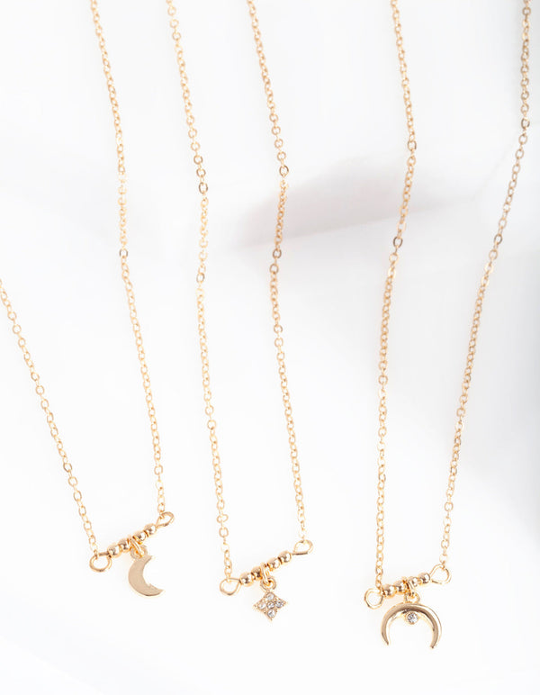 Mixed Metal Starry Nights Necklace Set