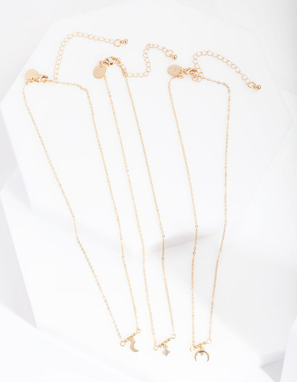 Mixed Metal Starry Nights Necklace Set
