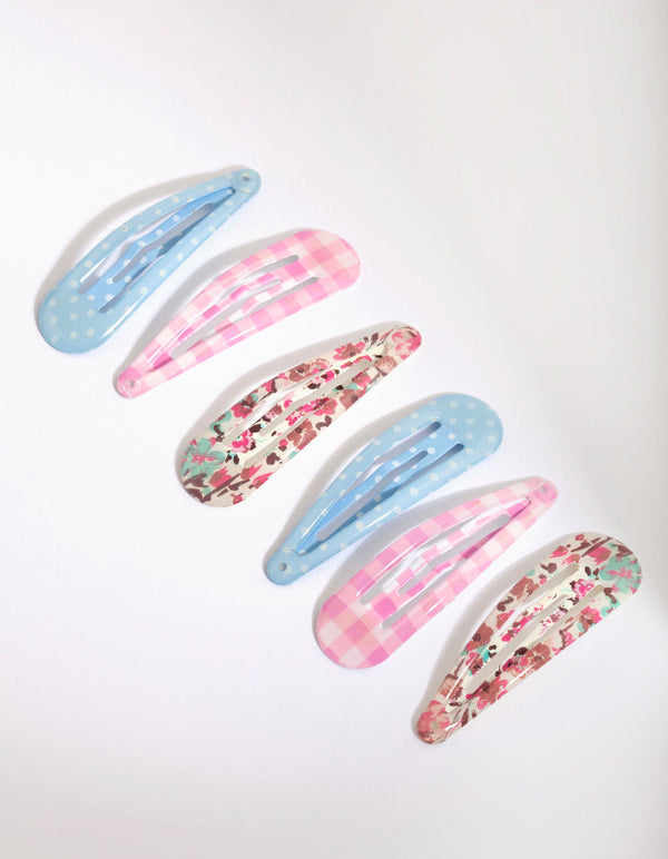 Kids Coated Metal Pastel 6 Clip Pack