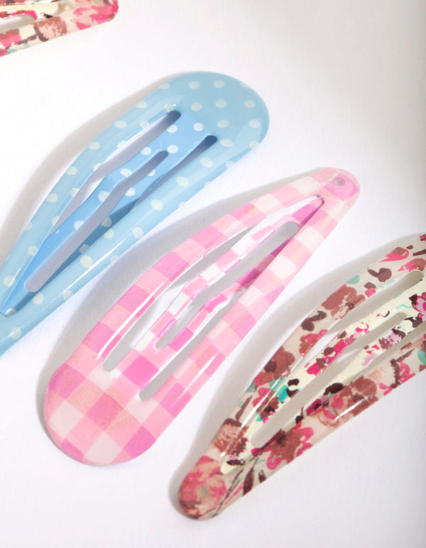 Kids Coated Metal Pastel 6 Clip Pack