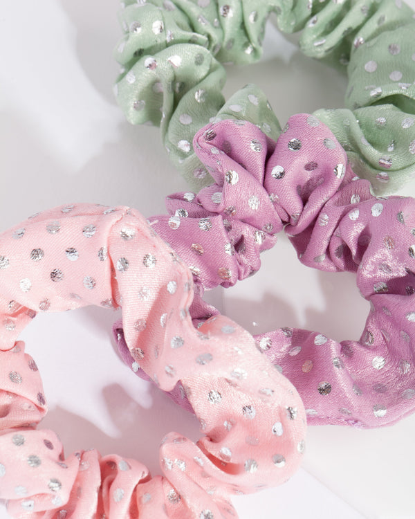 Kids Polka Dot Scrunchie 3 Pack
