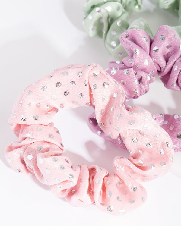 Kids Polka Dot Scrunchie 3 Pack
