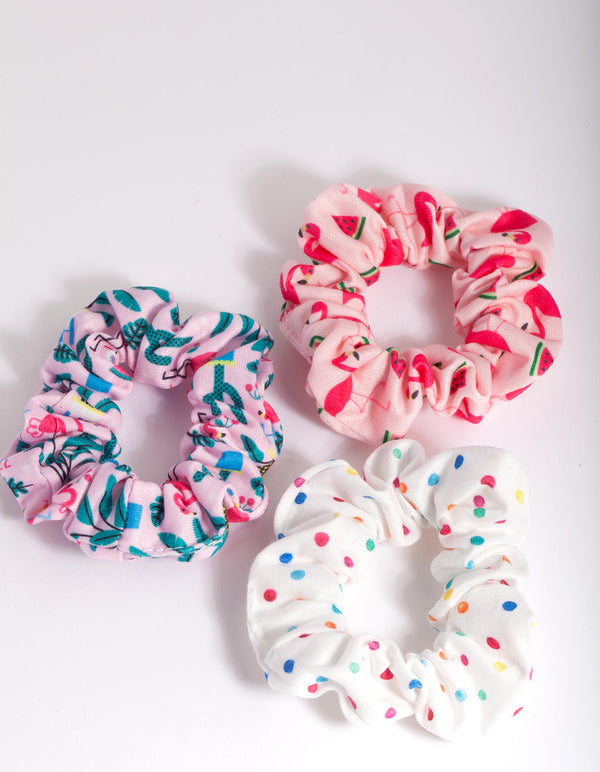 Kids Printed Scrunchie 3 Pack