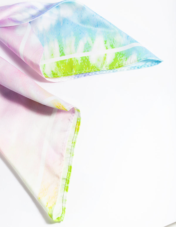 Purple Tie Dye Fabric Bandana Hair Scarf