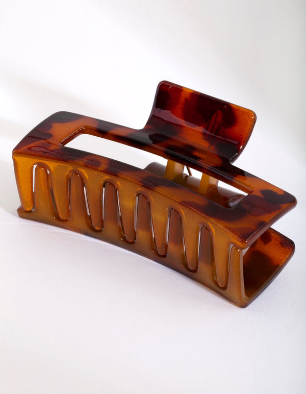 Rectangle Tortoiseshell Claw Clip