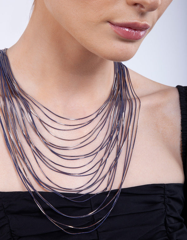 Naszyjnik warstwowy Midnight Gold Chain