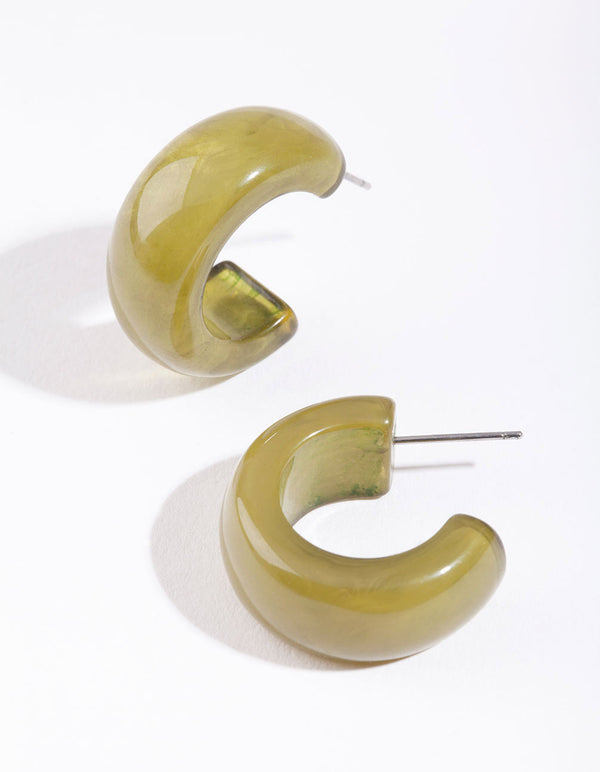 Kolczyki akrylowe Curve Half Hoop