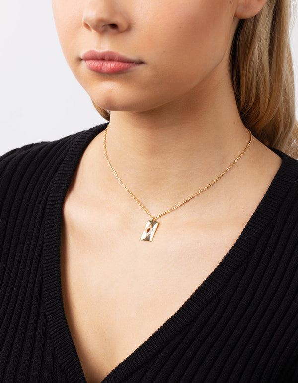 Naszyjnik z wyciętymi diamentami wykonany z prawdziwego złota