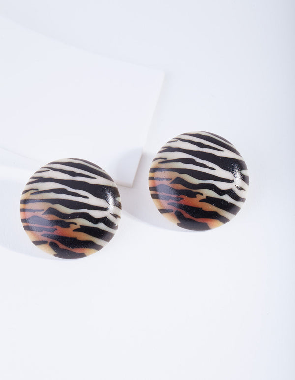 Stripe Ombre Circle Earrings