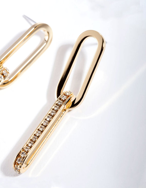 Real Gold Plated Drop Earrings