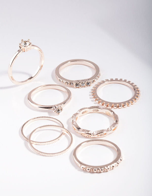 Rose Gold Essential Band Ring Pack