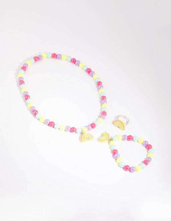 Kids Rainbow Bead Mixed Jewellery Pack