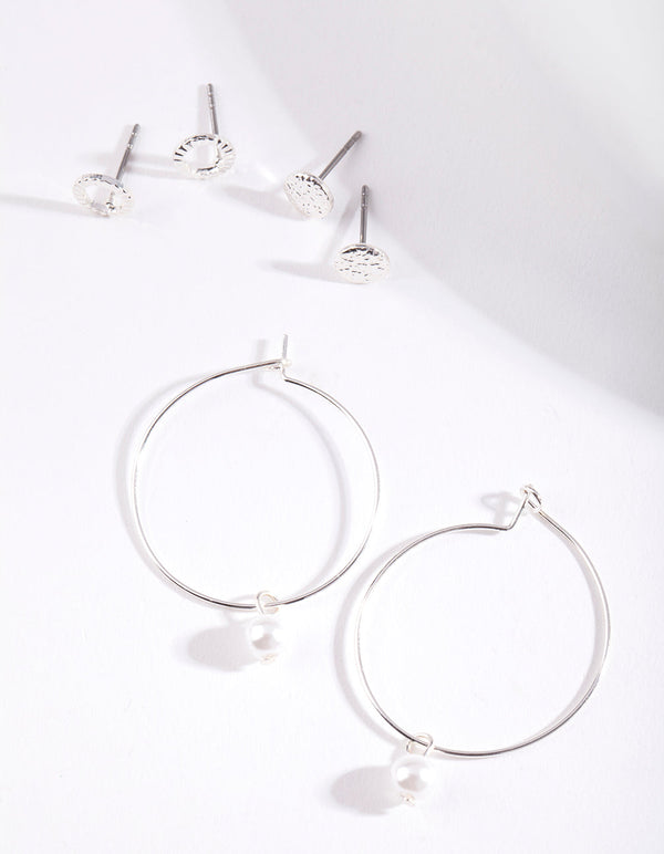 Silver Hoop 3 Pack
