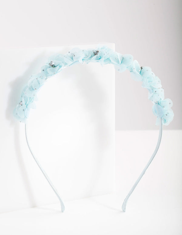 Blue Flower Kids Headband