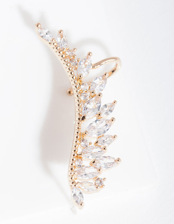 Gold Boho Cubic Zirconia Ear Crawler