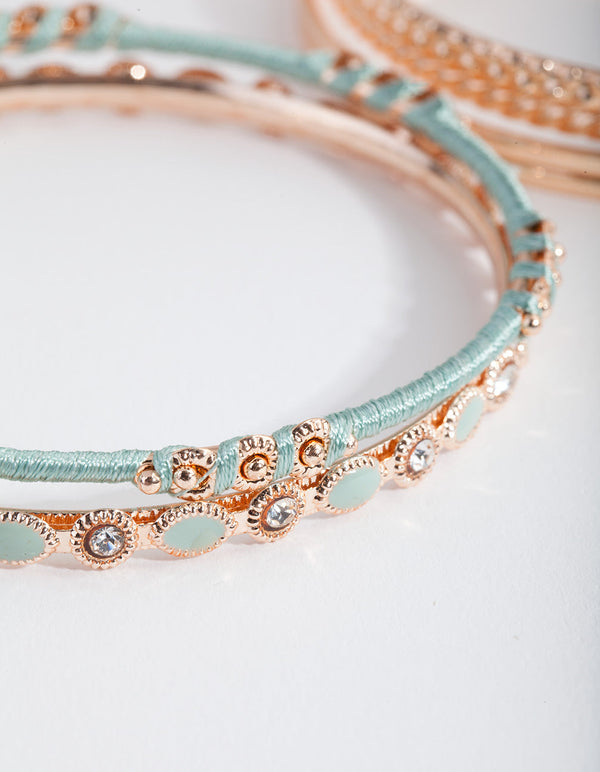 Blue Mixed Bangle Pack