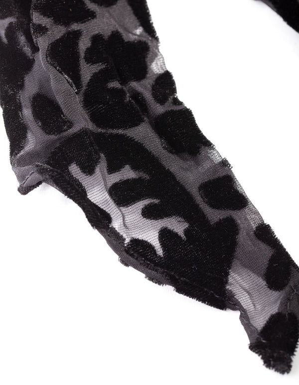 Black Velvet Scarf Scrunchie