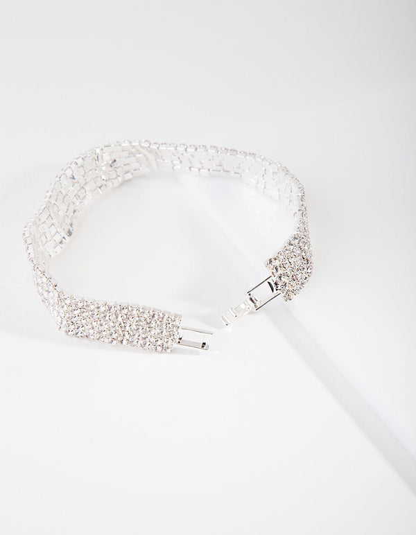 Silver 5 Row Cupchain Bracelet